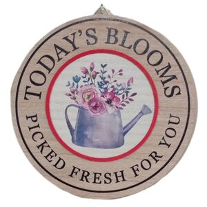 Floral Watering Can Wall Decor - Multicolor